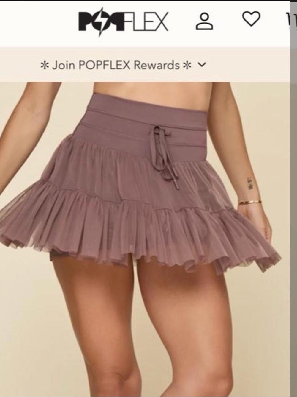 Magic Mauve Tulle Ruffle Skater Skirt